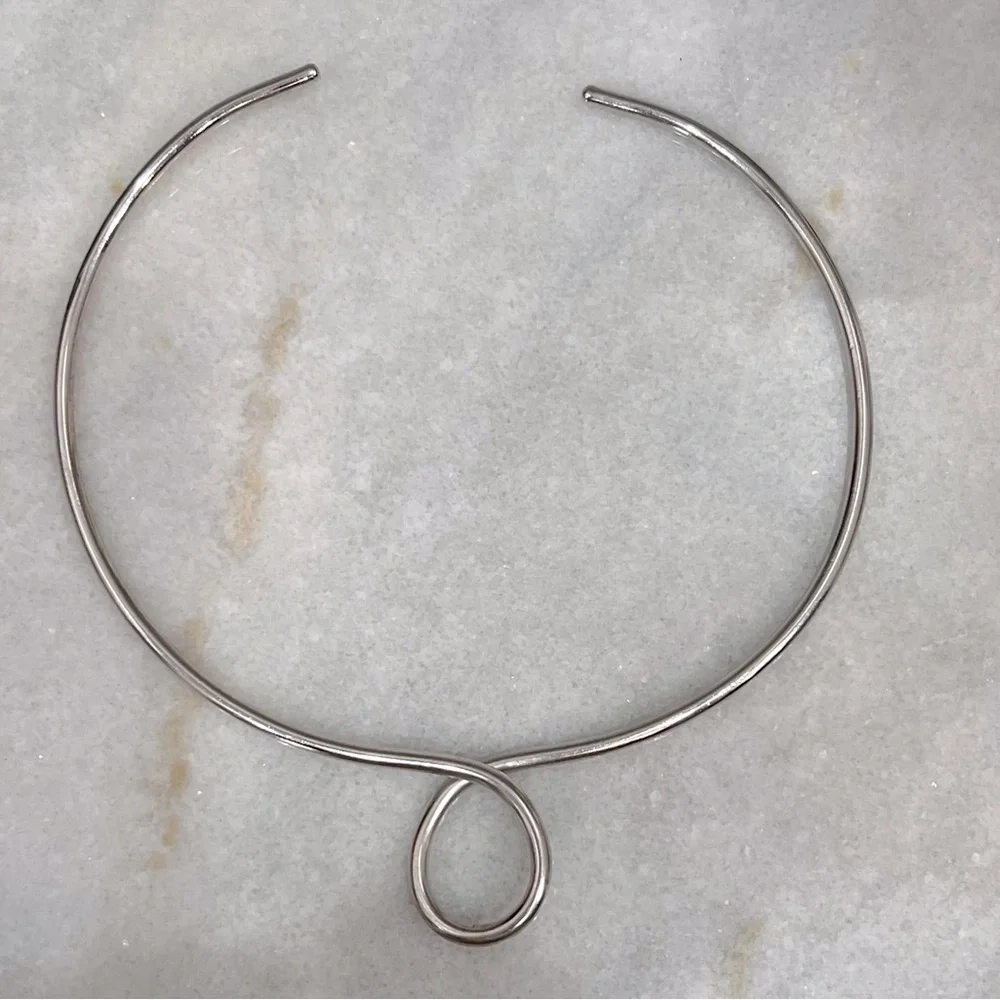 Sterling Silver Turquoise Large Pendant with Loop Choker - Picture 10 of 16